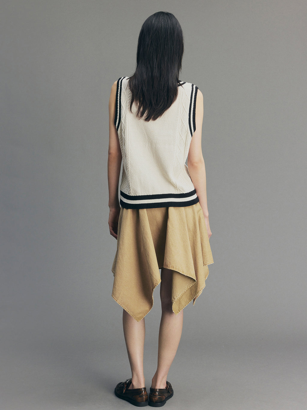 Sporty Cherry Cable-Knit Vest