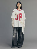 Vintage Romantic Lace  Applique T-shirt