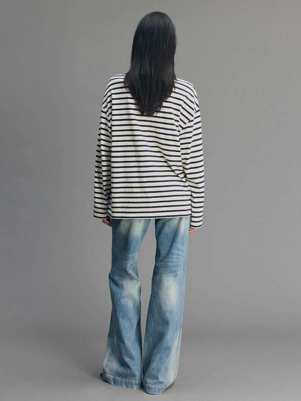 Sporty Cherry Appliqué Embroidered Breton Sweatshirt