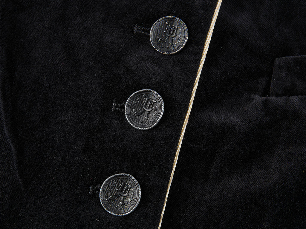 Napoleonic Officer Velvet Baseball Jacket
