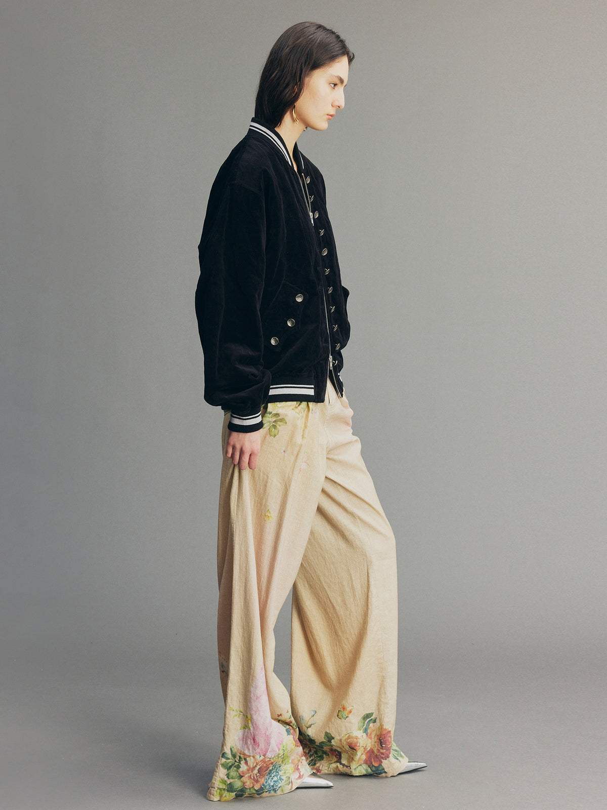 Napoleonic Officer Velvet Baseball Jacket
