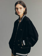 Napoleonic Officer Velvet Baseball Jacket
