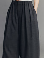 Glam Pleat Rhinestone Tailored Pants