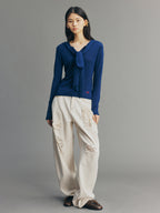 Casual Romantic Lace Crochet Denim Pants