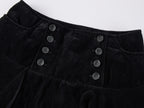 Napoleonic Officer Velvet Mini Skirt