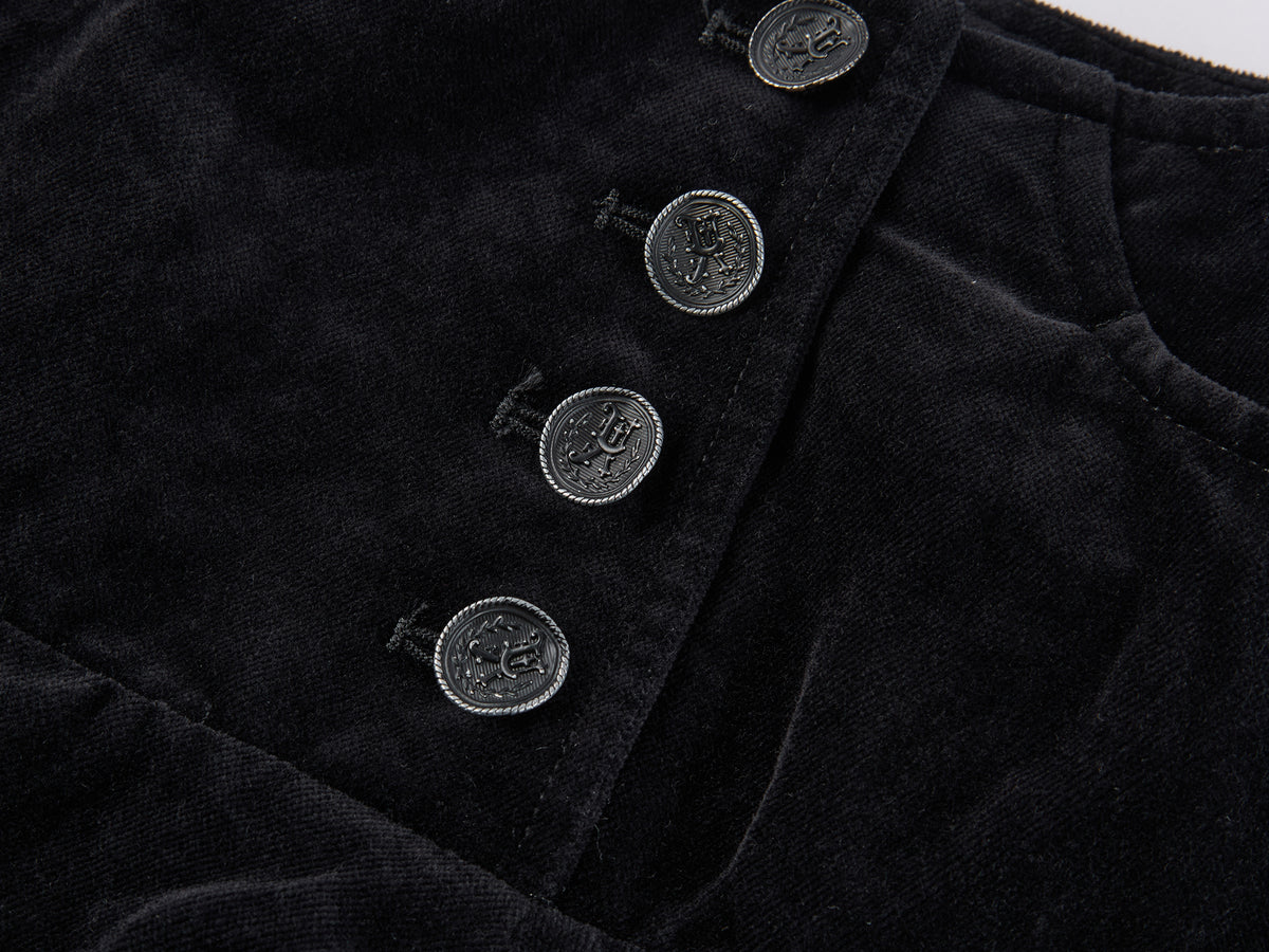 Napoleonic Officer Velvet Mini Skirt