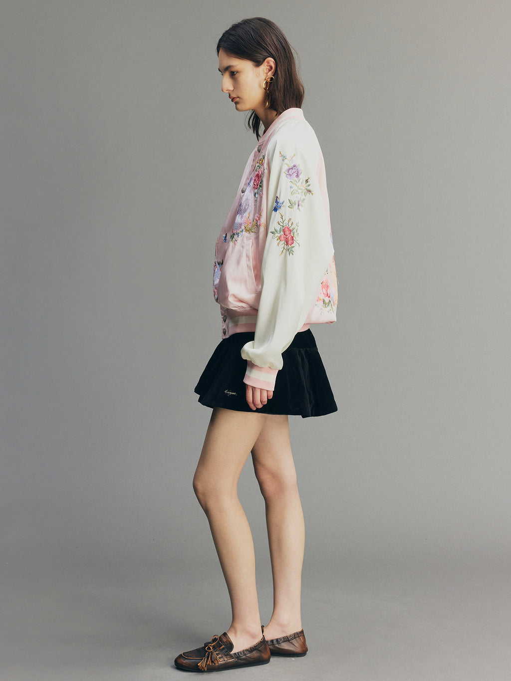 Napoleonic Officer Velvet Mini Skirt