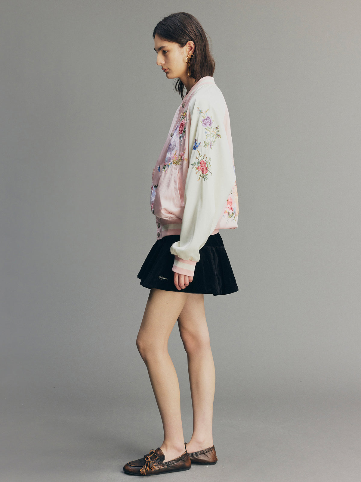 Napoleonic Officer Velvet Mini Skirt