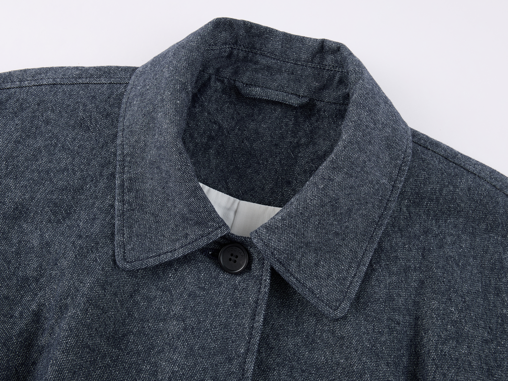 Sculptural Bow Pocket Balmacaan Coat