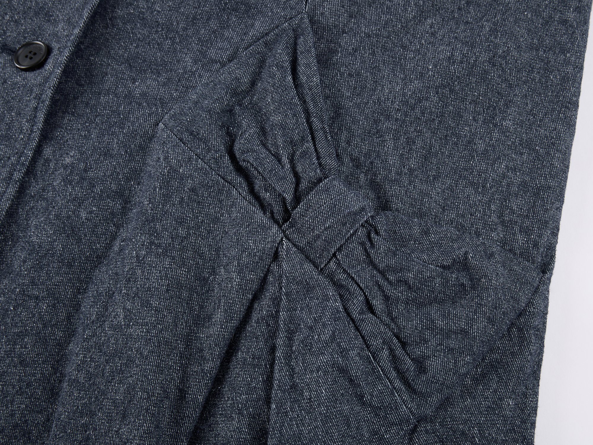 Sculptural Bow Pocket Balmacaan Coat