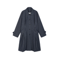 Sculptural Bow Pocket Balmacaan Coat