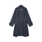Sculptural Bow Pocket Balmacaan Coat