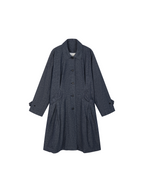Sculptural Bow Pocket Balmacaan Coat
