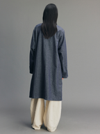 Sculptural Bow Pocket Balmacaan Coat