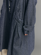 Sculptural Bow Pocket Balmacaan Coat