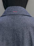 Sculptural Bow Pocket Balmacaan Coat