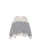 Hand-Crocheted Floral Nautical Sweater