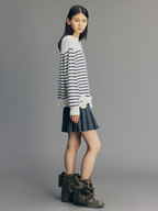 Hand-Crocheted Floral Nautical Sweater
