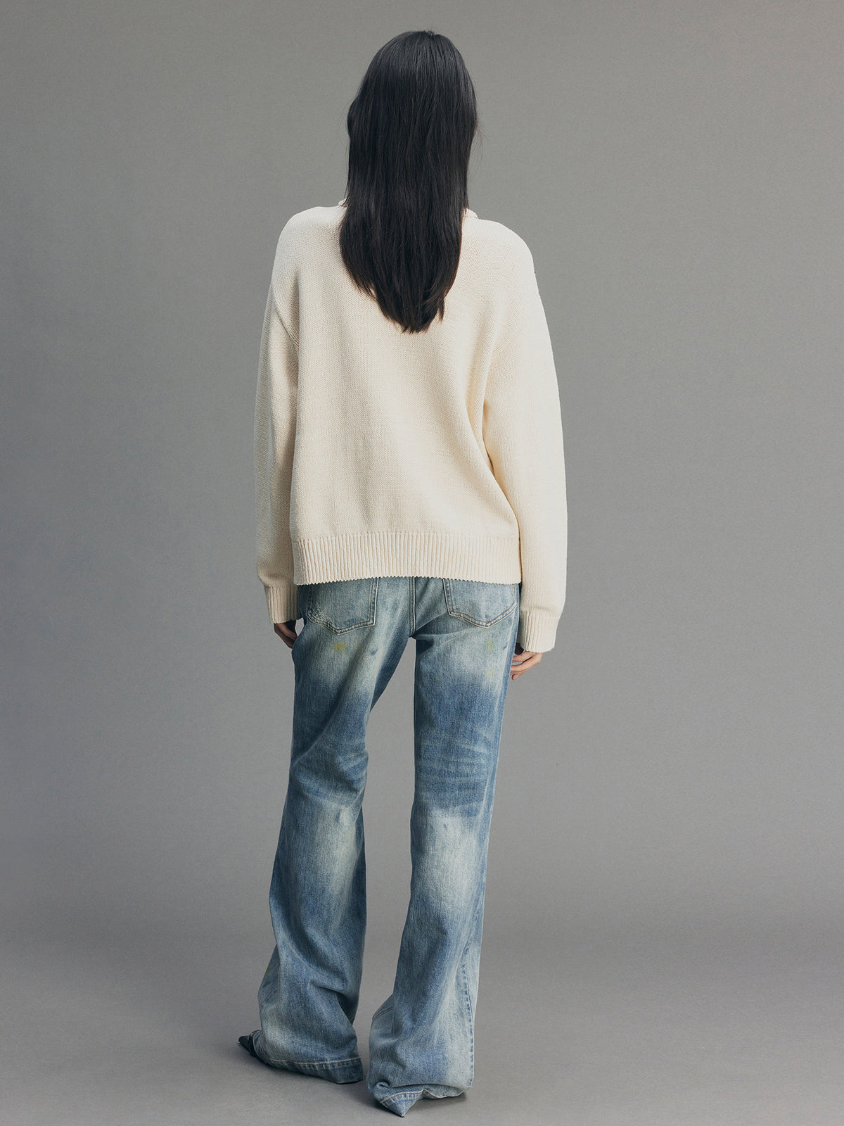 Handcrafted Sporty Cherry Sleigh-Collar Cardigan