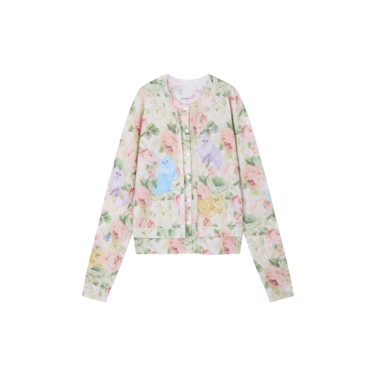 Fantasy Cat Fake Two-piece Cardigan