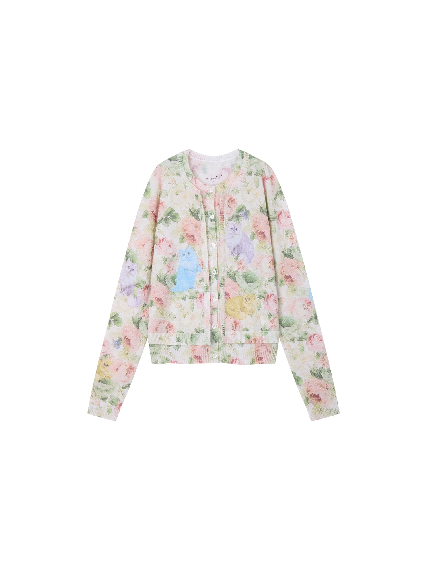 Fantasy Cat Fake Two-piece Cardigan