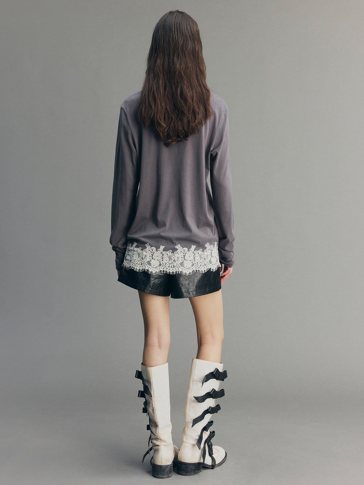 Sporty Cherry Embroidered Henley-Neck Sweatshirt