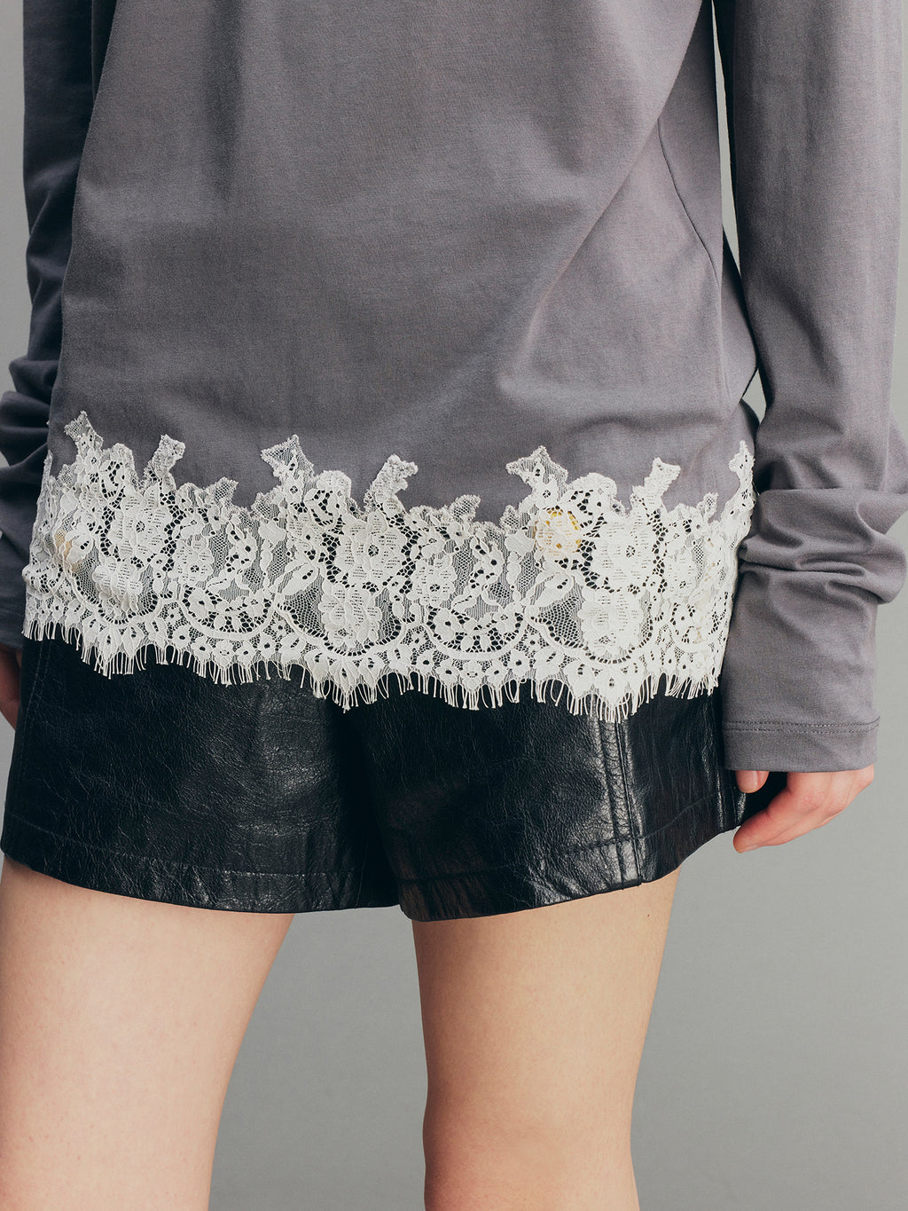 Sporty Cherry Embroidered Henley-Neck Sweatshirt