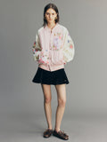 Fantasy Cat Embroidered Baseball Jacket