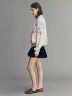 Fantasy Cat Embroidered Baseball Jacket