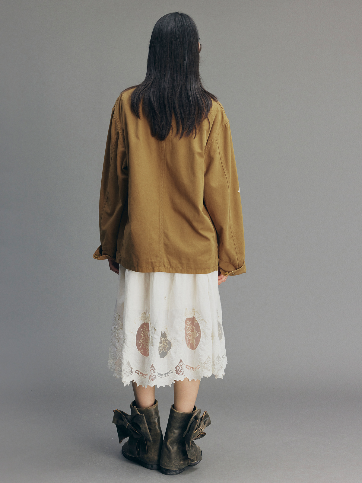 Beaded Floral Deer Embroidered Detroit Jacket