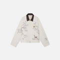 Beaded Floral Deer Embroidered Michigan Jacket