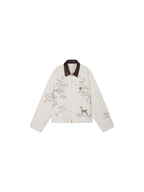 Beaded Floral Deer Embroidered Michigan Jacket