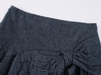 Sculptural Bow A-Line Pleated Skirt