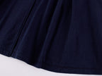 Handcrafted Indigo Bow Balmacaan Coat