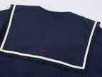 Bow Ruffle Sailor-Collar T-Shirt