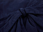 Hand-Pleated Indigo Bow A-Line Skirt