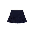 Hand-Pleated Indigo Bow A-Line Skirt