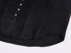 Bear Jacquard Ruffled Satin Shirt