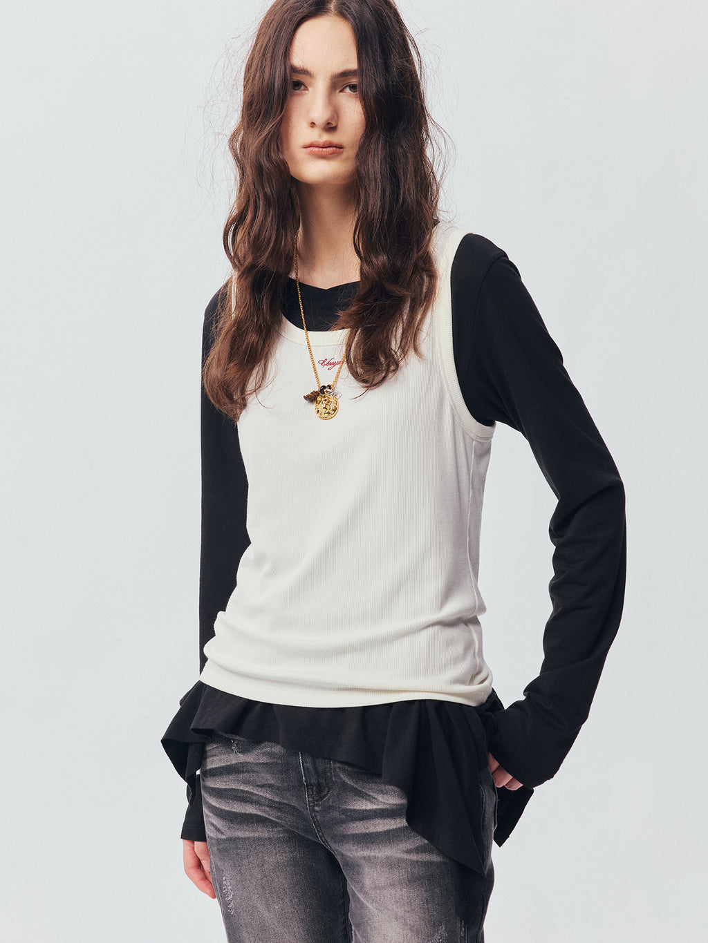Layered Tank Style T-shirt