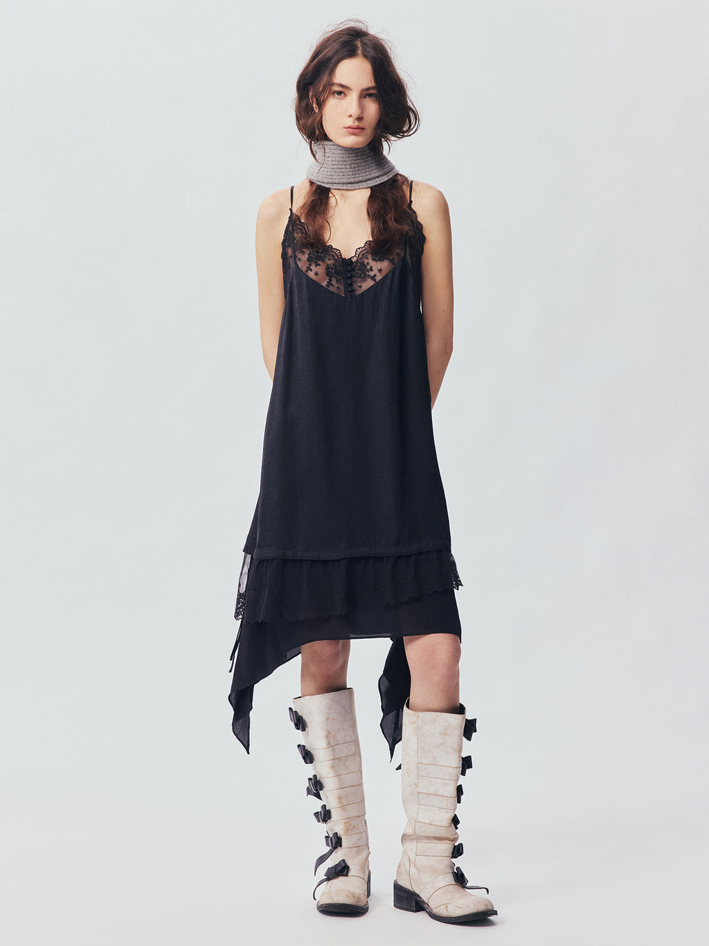 Classic Lace Panel Camisole Dress