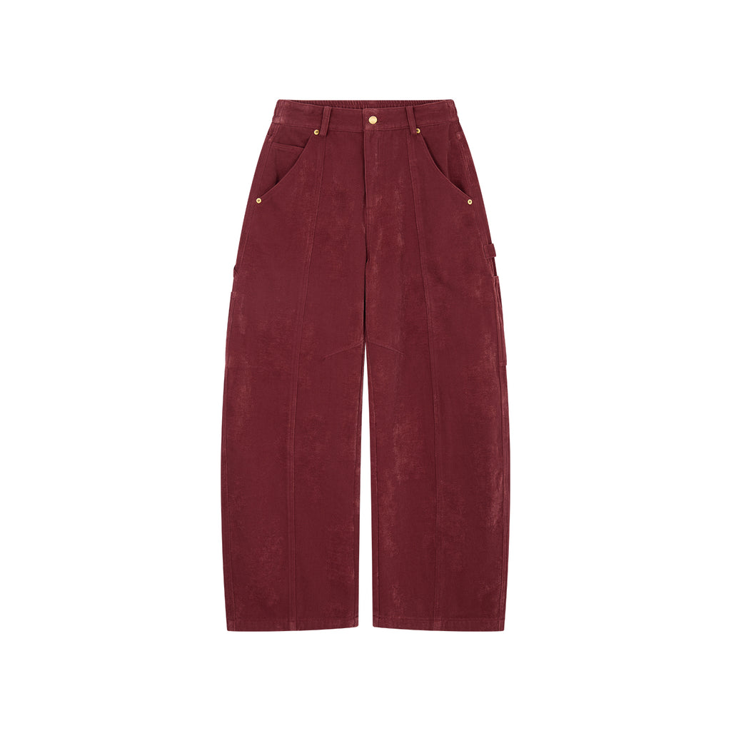 Vintage Washed Red Workwear Pants