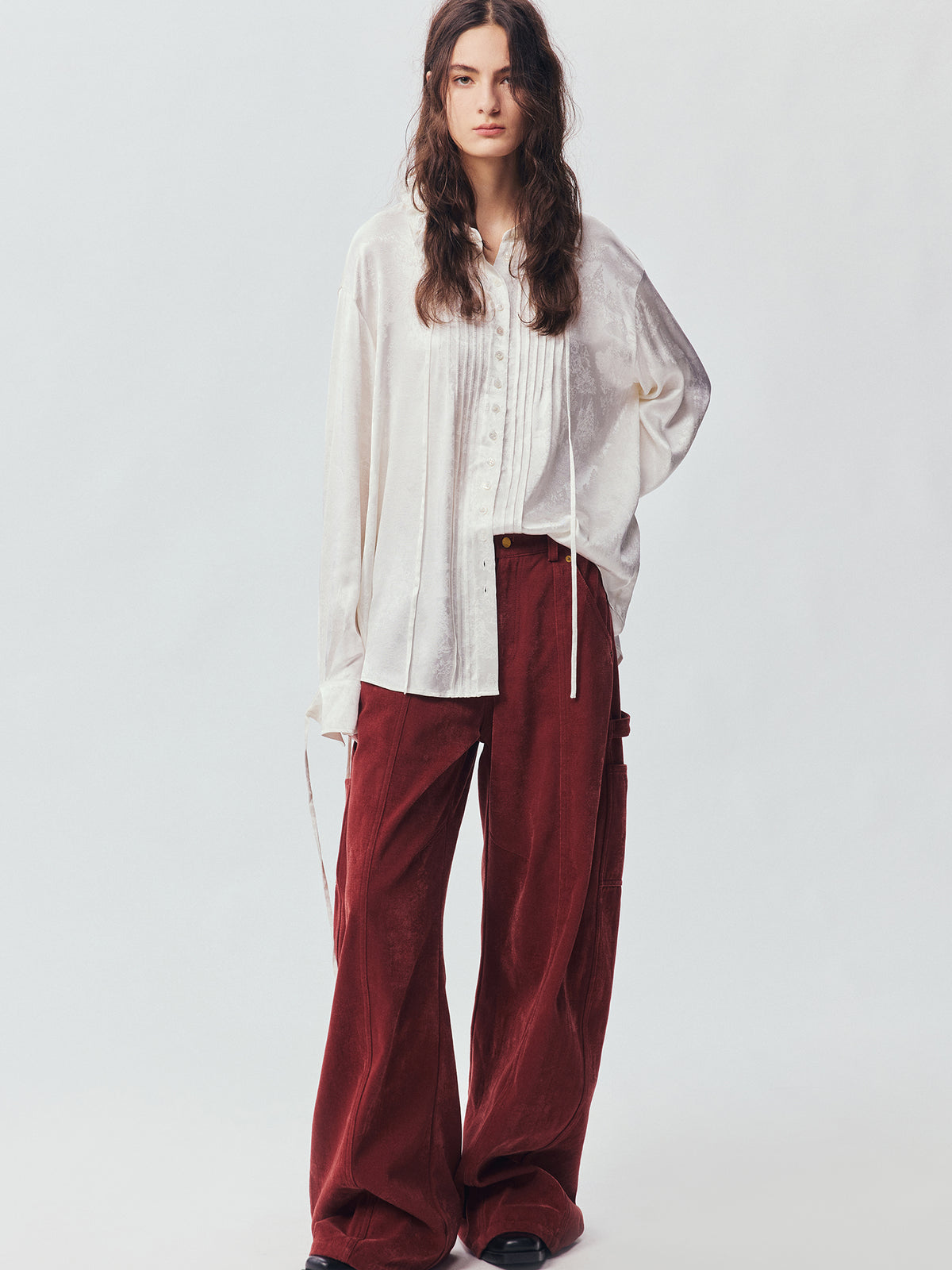 Vintage Washed Red Workwear Pants