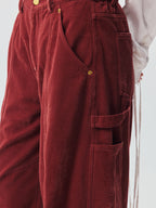 Vintage Washed Red Workwear Pants