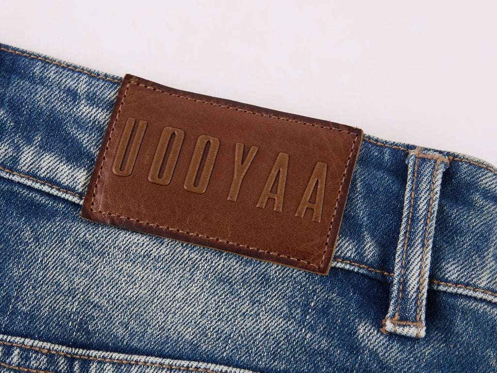 Office Braid Denim Mini Skirt