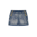 Office Braid Denim Mini Skirt