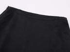 Black Flowing Layered Lace Skirt