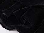 Sculpted Flower Tiered Velvet Mini Skirt