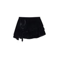 Sculpted Flower Tiered Velvet Mini Skirt