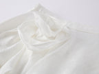 Sculpted Flower Tiered Satin Mini Skirt