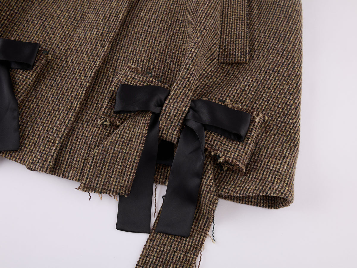 Bow Hem Balmacaan Coat